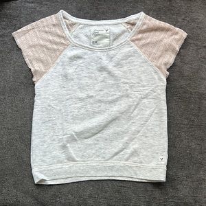 American Eagle Lace Sleeve Shirt